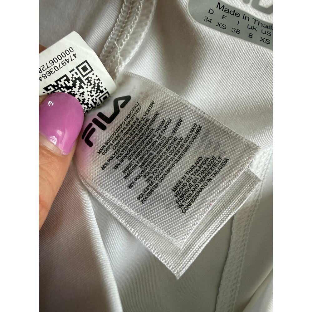 Fila White Biker Shorts - Picture 3 of 5